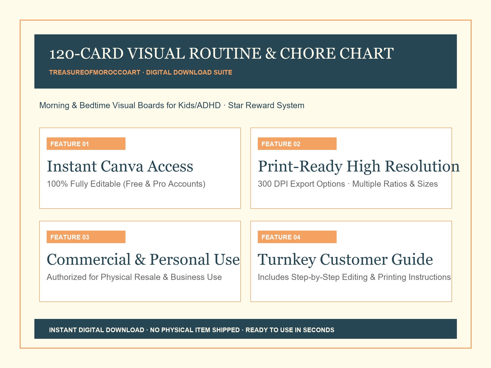 ADHD Kids Daily Visual Routine & Chore Chart GoodNotes 2026 : Fun PDF